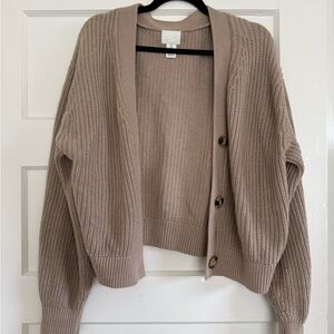 H&M Women's Beige Cardigan Sweater